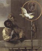 David Klocker Ehrenstrahl negro with parr oil painting